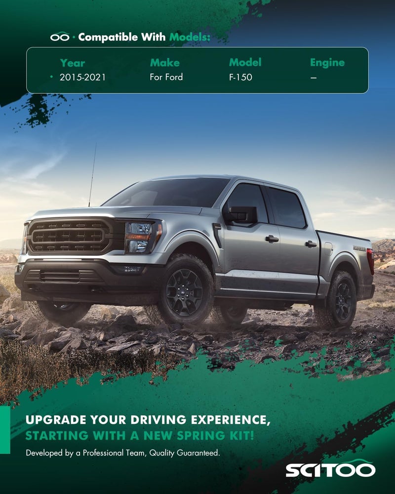 SCITOO مجموعة خفض مستوى قابلة للتعديل 1"-2" متوافقة مع 2015-2021 لفورد F-150 F150 513220 - Image 3